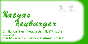 matyas neuburger business card